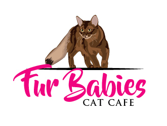 Fur Babies Cat Cafe logo design by ElonStark