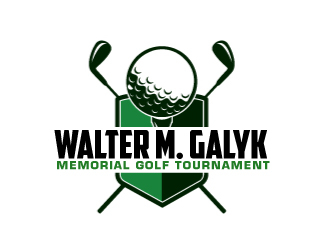 Walter M. Galyk Memorial Golf Tournament logo design by ElonStark
