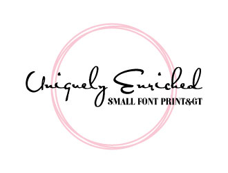 Uniquely Enriched small font print&gt; (organic hair & skin system) logo design by aryamaity