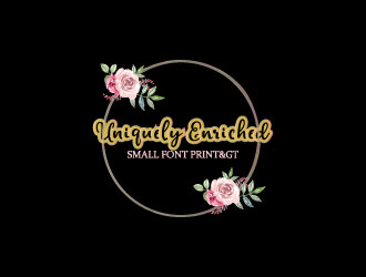 Uniquely Enriched small font print&gt; (organic hair & skin system) logo design by aryamaity