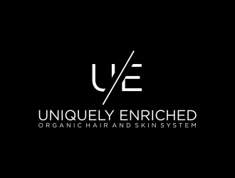 Uniquely Enriched small font print&gt; (organic hair & skin system) logo design by GassPoll
