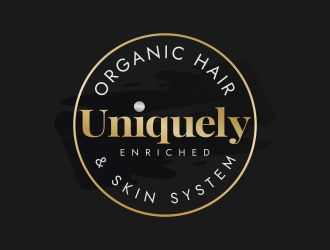 Uniquely Enriched small font print&gt; (organic hair & skin system) logo design by falah 7097