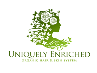 Uniquely Enriched small font print&gt; (organic hair & skin system) logo design by ingepro