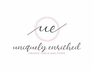 Uniquely Enriched small font print&gt; (organic hair & skin system) logo design by hopee