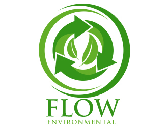 Flow Environmental logo design by ElonStark