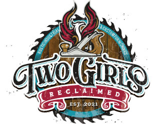 Two Girls Reclaimed logo design by REDCROW