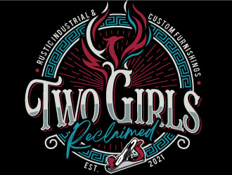 Two Girls Reclaimed logo design by REDCROW
