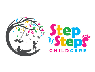 Step By Steps Childcare  logo design by gogo