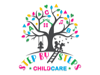 Step By Steps Childcare  logo design by Suvendu