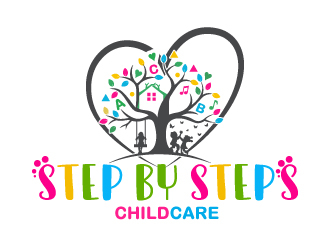 Step By Steps Childcare  logo design by Suvendu
