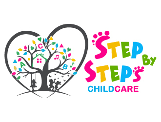 Step By Steps Childcare  logo design by Suvendu