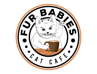 Fur Babies Cat Cafe logo design by Suvendu