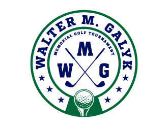 Walter M. Galyk Memorial Golf Tournament logo design by Ultimatum