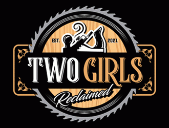 Two Girls Reclaimed logo design by Bananalicious