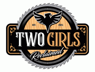 Two Girls Reclaimed logo design by Bananalicious