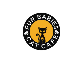 Fur Babies Cat Cafe logo design by MUNAROH