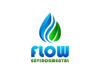 Flow Environmental logo design by GRB Studio