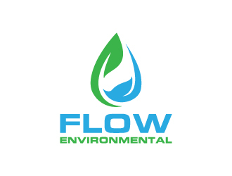 Flow Environmental logo design by GRB Studio