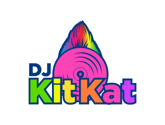 DJ KitKat logo design by sakarep