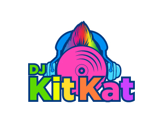 DJ KitKat logo design by sakarep
