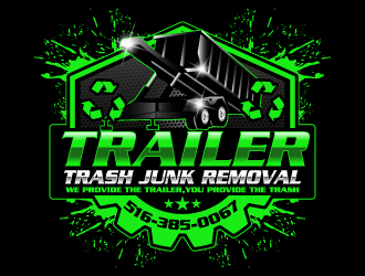 Trailer trash junk removal  logo design by Suvendu