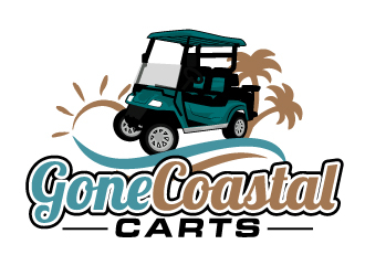 Gone Coastal Carts logo design by ElonStark