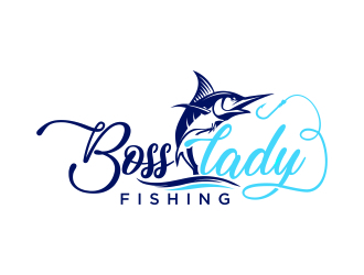 Boss Lady Fishing logo design by hidro