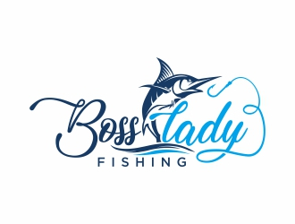Boss Lady Fishing logo design by hidro