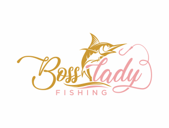 Boss Lady Fishing logo design by hidro
