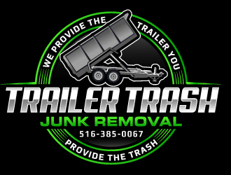 Trailer trash junk removal  logo design by LucidSketch