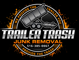Trailer trash junk removal  logo design by LucidSketch