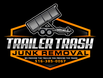 Trailer trash junk removal  logo design by LucidSketch