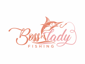 Boss Lady Fishing logo design by hidro