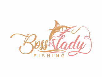Boss Lady Fishing logo design by hidro