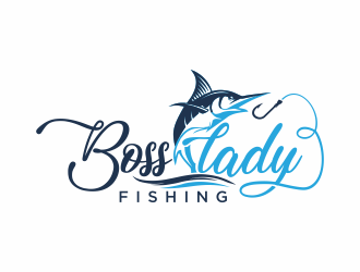 Boss Lady Fishing logo design by hidro