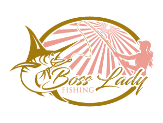 Boss Lady Fishing logo design by uttam