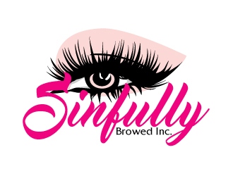 Sinfully Browed Inc. logo design by ElonStark