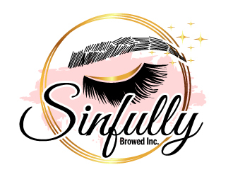 Sinfully Browed Inc. logo design by ElonStark