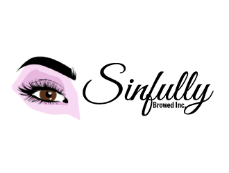 Sinfully Browed Inc. logo design by ElonStark