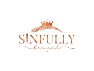 Sinfully Browed Inc. logo design by wongndeso