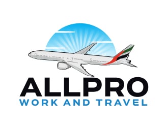 ALLPRO WORK AND TRAVEL logo design by ElonStark