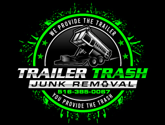Trailer trash junk removal  logo design by Suvendu