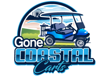 Gone Coastal Carts logo design by LucidSketch
