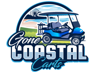 Gone Coastal Carts logo design by LucidSketch