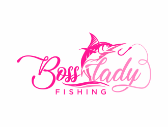 Boss Lady Fishing logo design by hidro