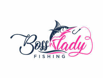 Boss Lady Fishing logo design by hidro