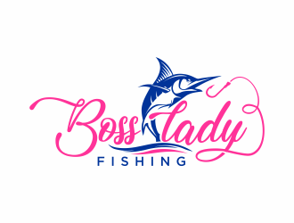 Boss Lady Fishing logo design by hidro
