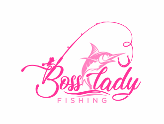 Boss Lady Fishing logo design by hidro