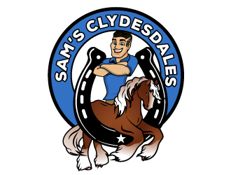 Sam’s Clydesdales  logo design by Suvendu