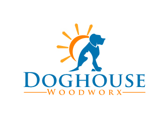 Doghouse Woodworx logo design by ElonStark